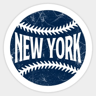 New York Retro Baseball - White Sticker